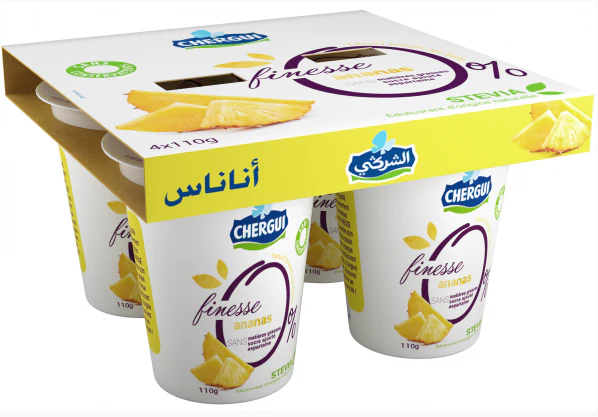 YAOURT FINESSE ANANAS Chergui 4pots de 110g – Image 2