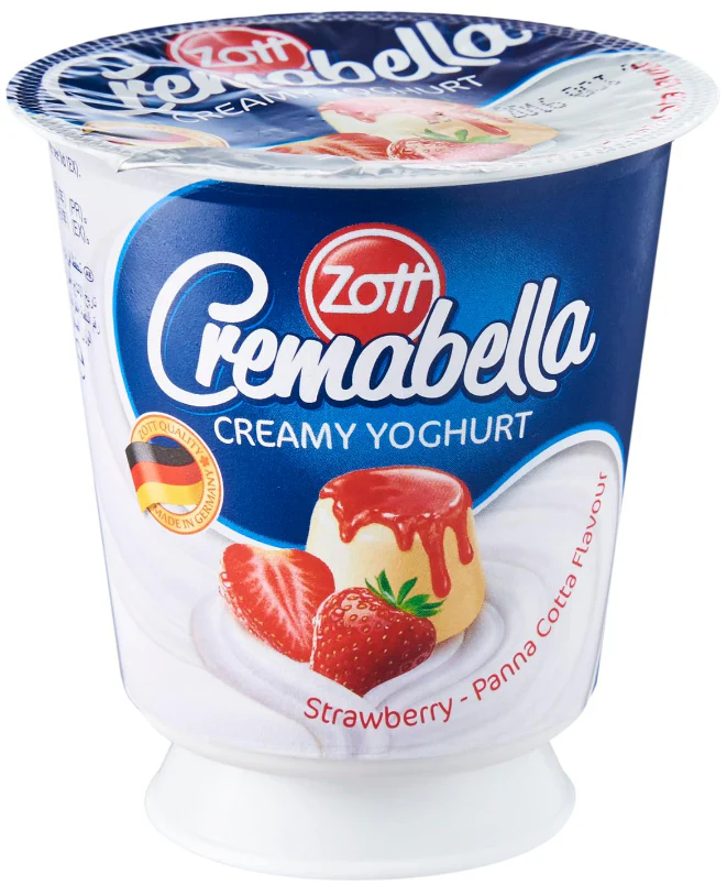 Yaourt Fraise Crémeux à la Saveur Panna Cotta Zott 120g