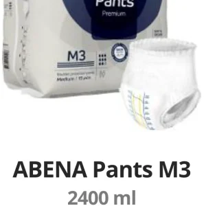 15 Couches Culotte pour adulte Abena Premiun Taille M3 (80 -110 cm)