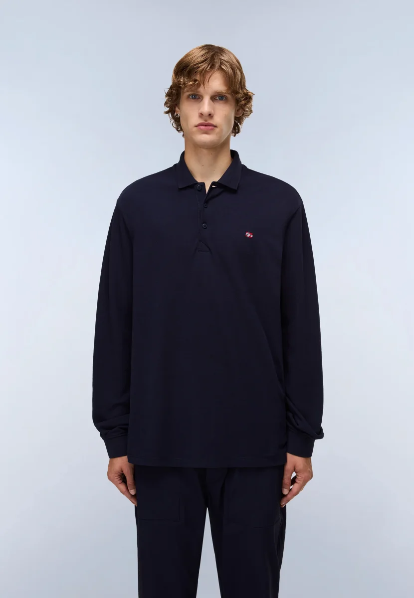Ealis Piqué Long Sleeve Polo Shirt – Image 3