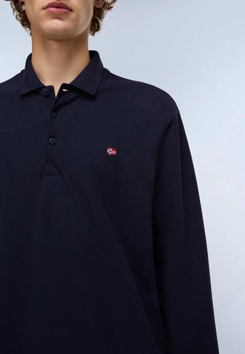 Ealis Piqué Long Sleeve Polo Shirt – Image 5
